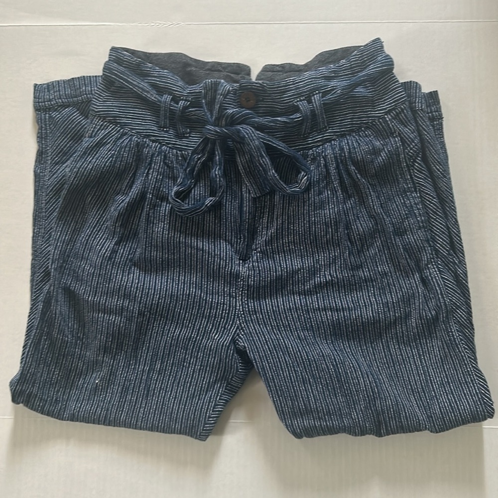 Free People rumors yarn dye harem pant in navy size 6 - Picture 5 of 9